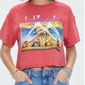 Retro Led Zeppelin Cropped T-shirt